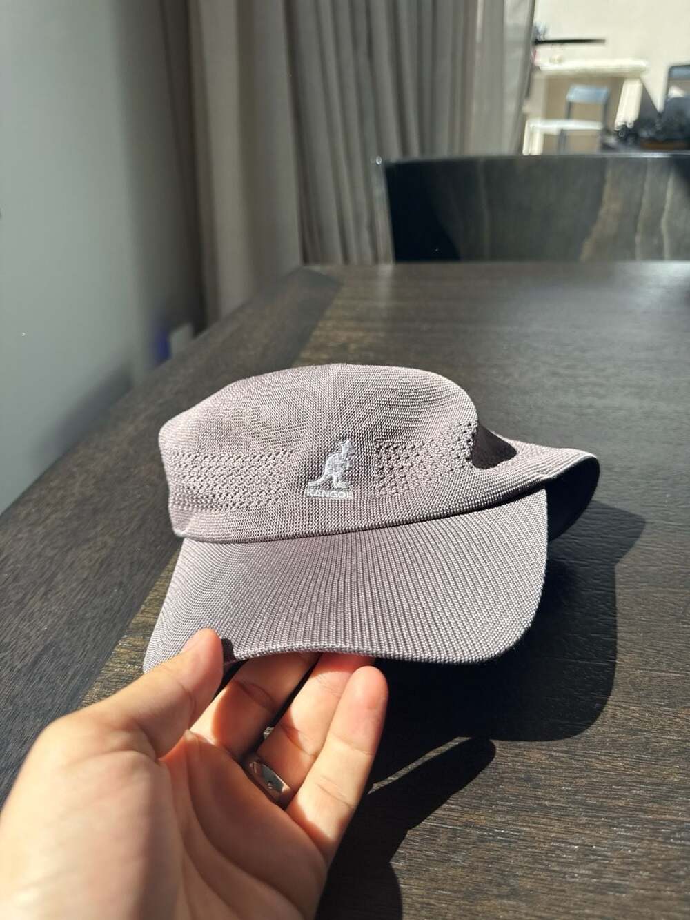 Kangol Tropic Ventair Spacecap Mesh Baseball Hat Charcoal Gray